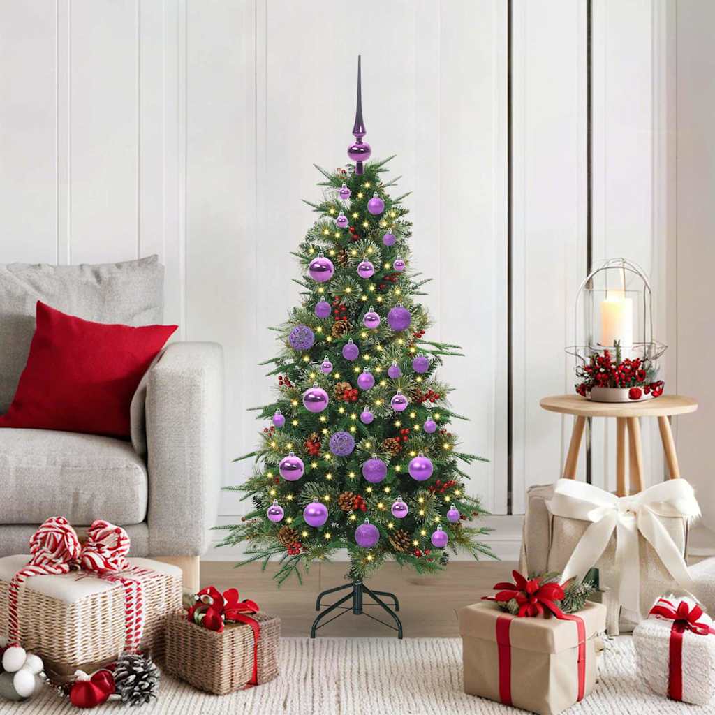 Künstlicher klappbarer Weihnachtsbaum Grün 120 cm PE und PVC