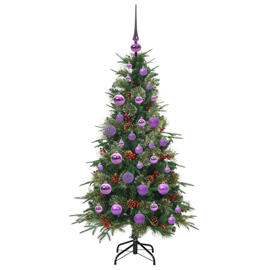 Künstlicher klappbarer Weihnachtsbaum Grün 120 cm PE und PVC