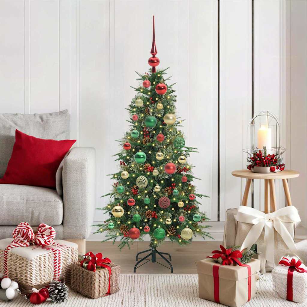 Künstlicher klappbarer Weihnachtsbaum Grün 120 cm PE und PVC