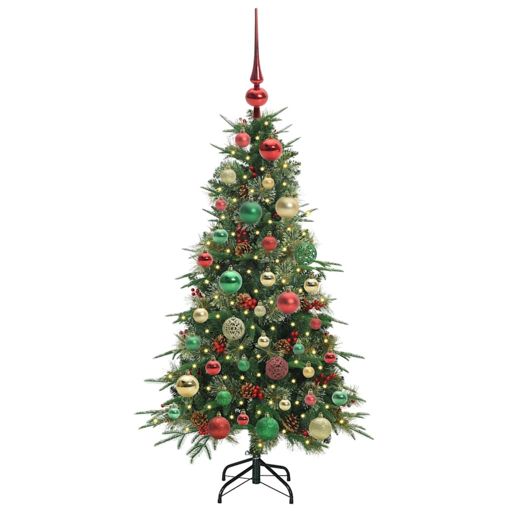 Künstlicher klappbarer Weihnachtsbaum Grün 120 cm PE und PVC