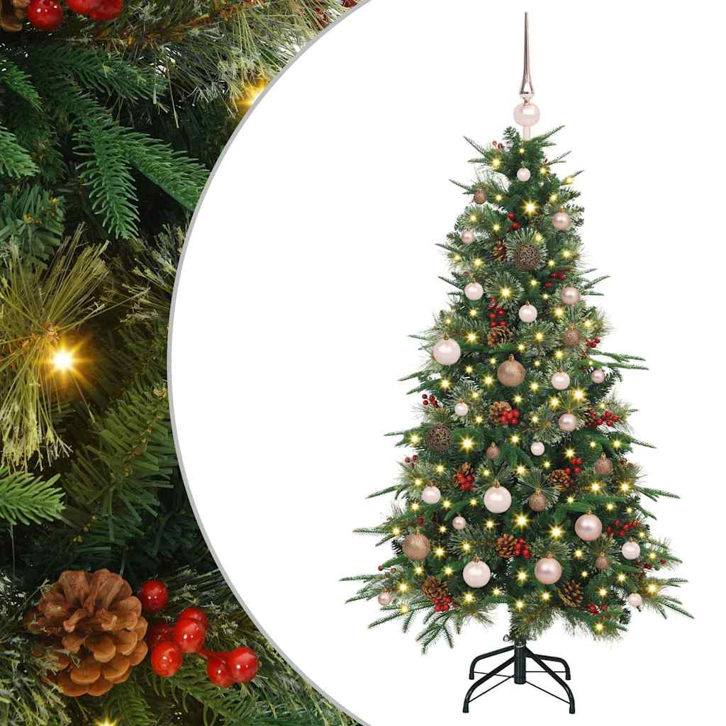 Künstlicher klappbarer Weihnachtsbaum Grün 150 cm PE und PVC