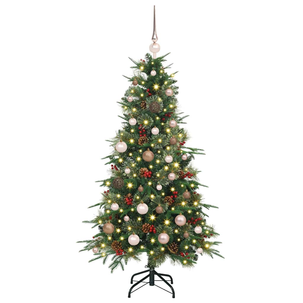 Künstlicher klappbarer Weihnachtsbaum Grün 150 cm PE und PVC