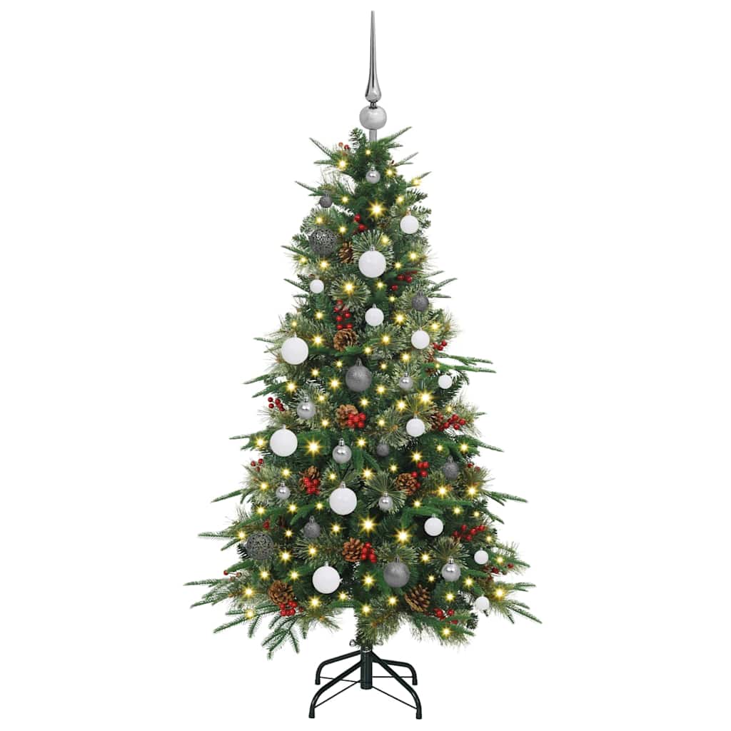 Künstlicher klappbarer Weihnachtsbaum Grün 150 cm PE und PVC
