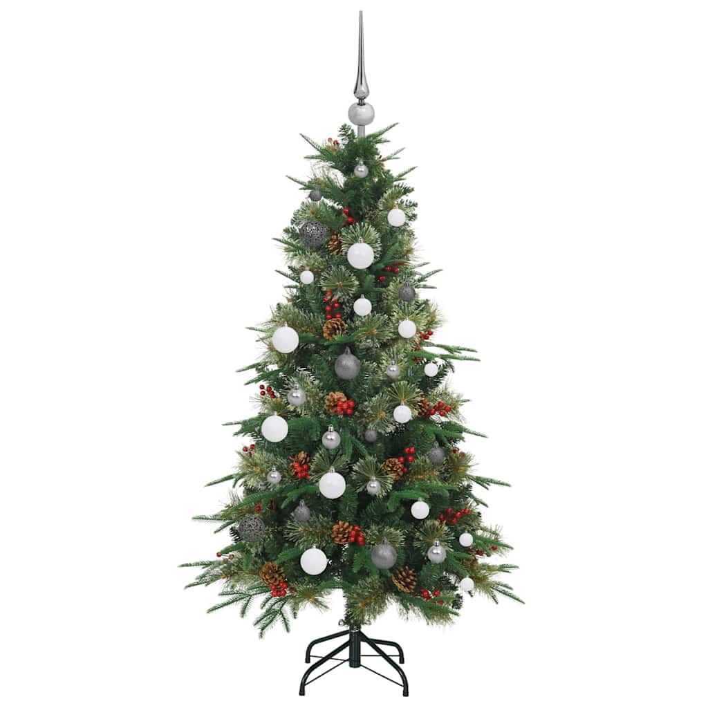 Künstlicher klappbarer Weihnachtsbaum Grün 150 cm PE und PVC