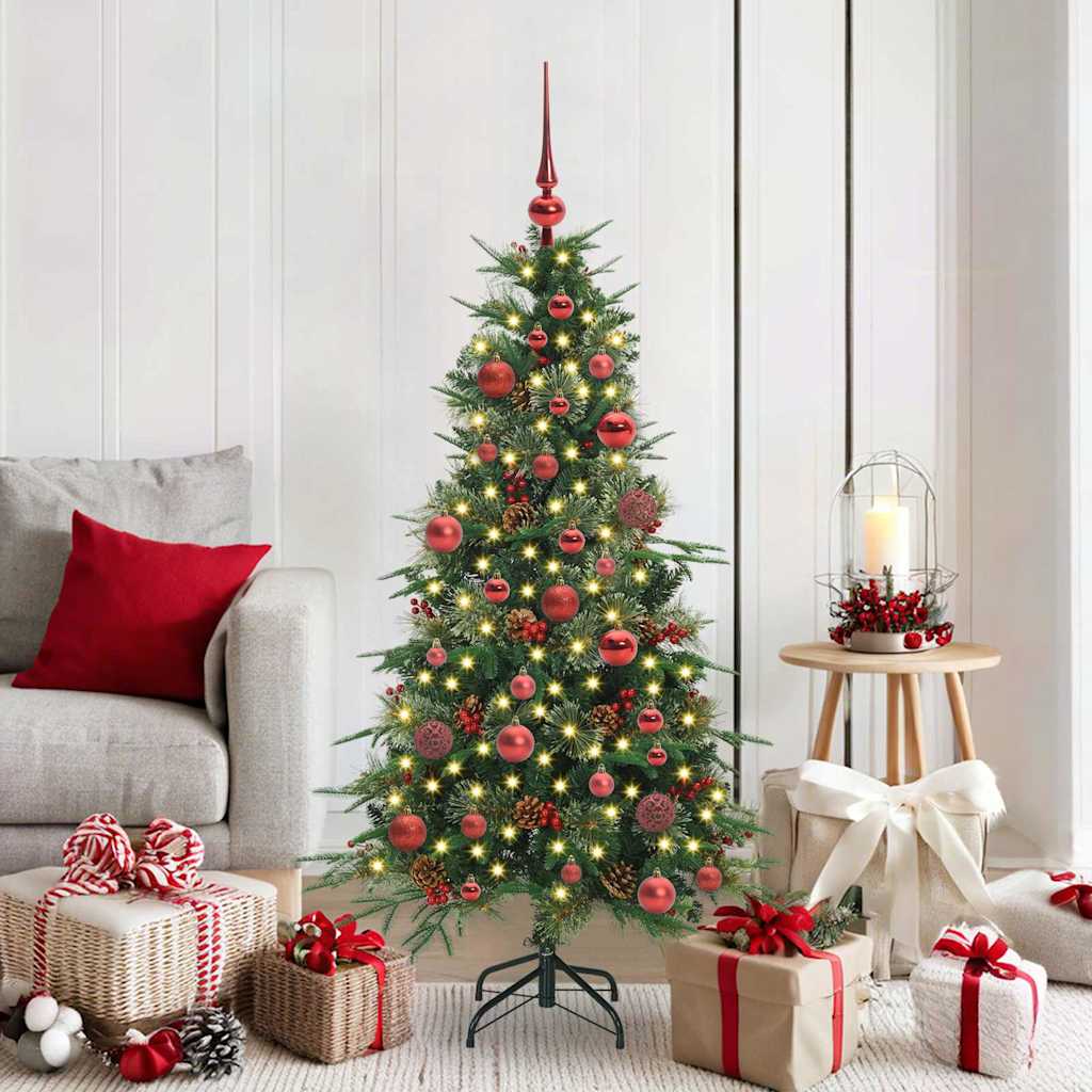 Künstlicher klappbarer Weihnachtsbaum Grün 150 cm PE und PVC