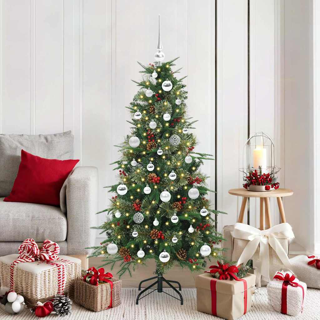 Künstlicher klappbarer Weihnachtsbaum Grün 150 cm PE und PVC