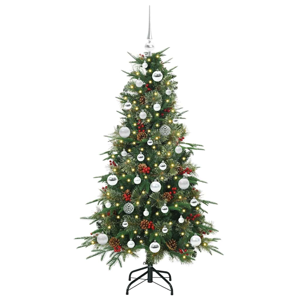 Künstlicher klappbarer Weihnachtsbaum Grün 150 cm PE und PVC