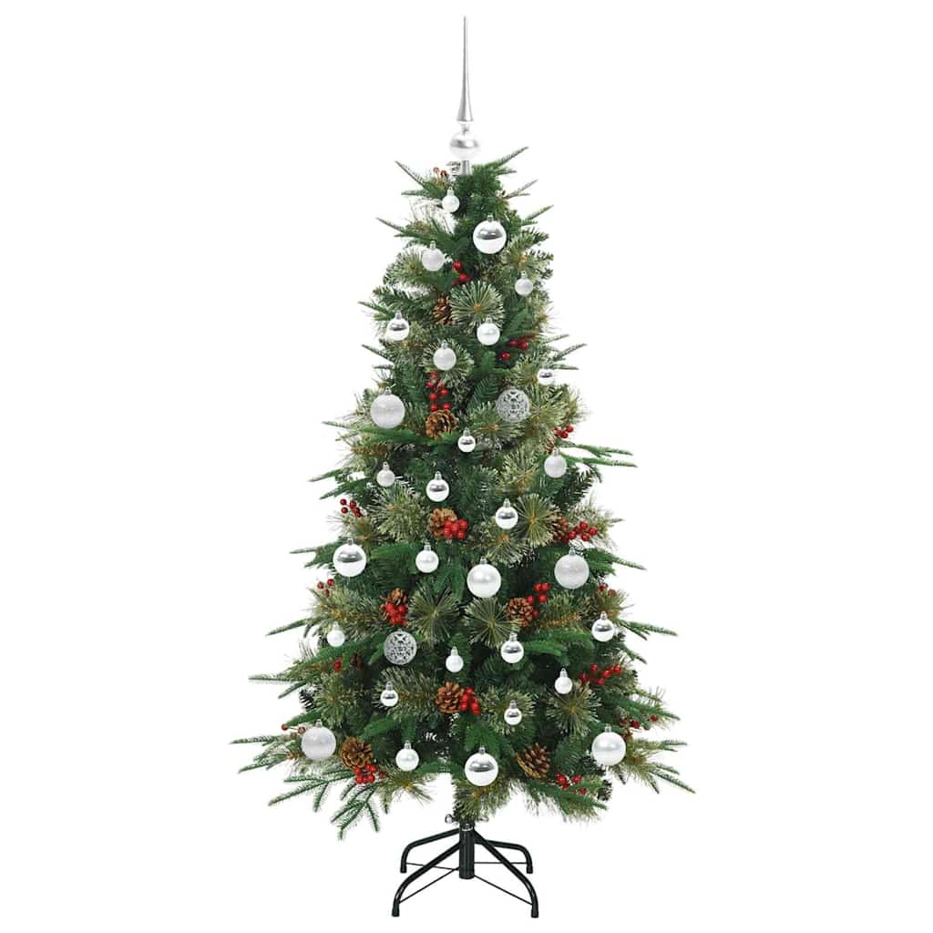 Künstlicher klappbarer Weihnachtsbaum Grün 150 cm PE und PVC