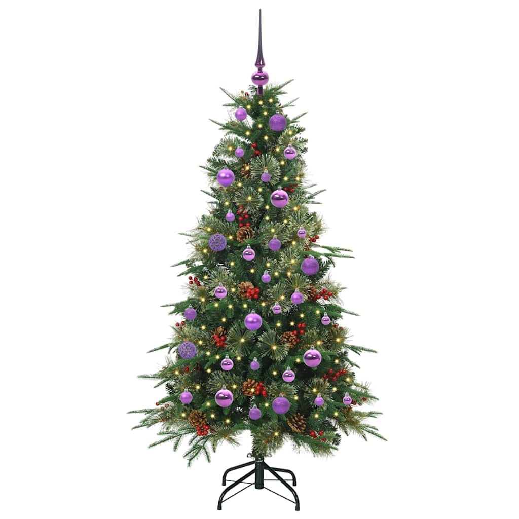 Künstlicher klappbarer Weihnachtsbaum Grün 150 cm PE und PVC