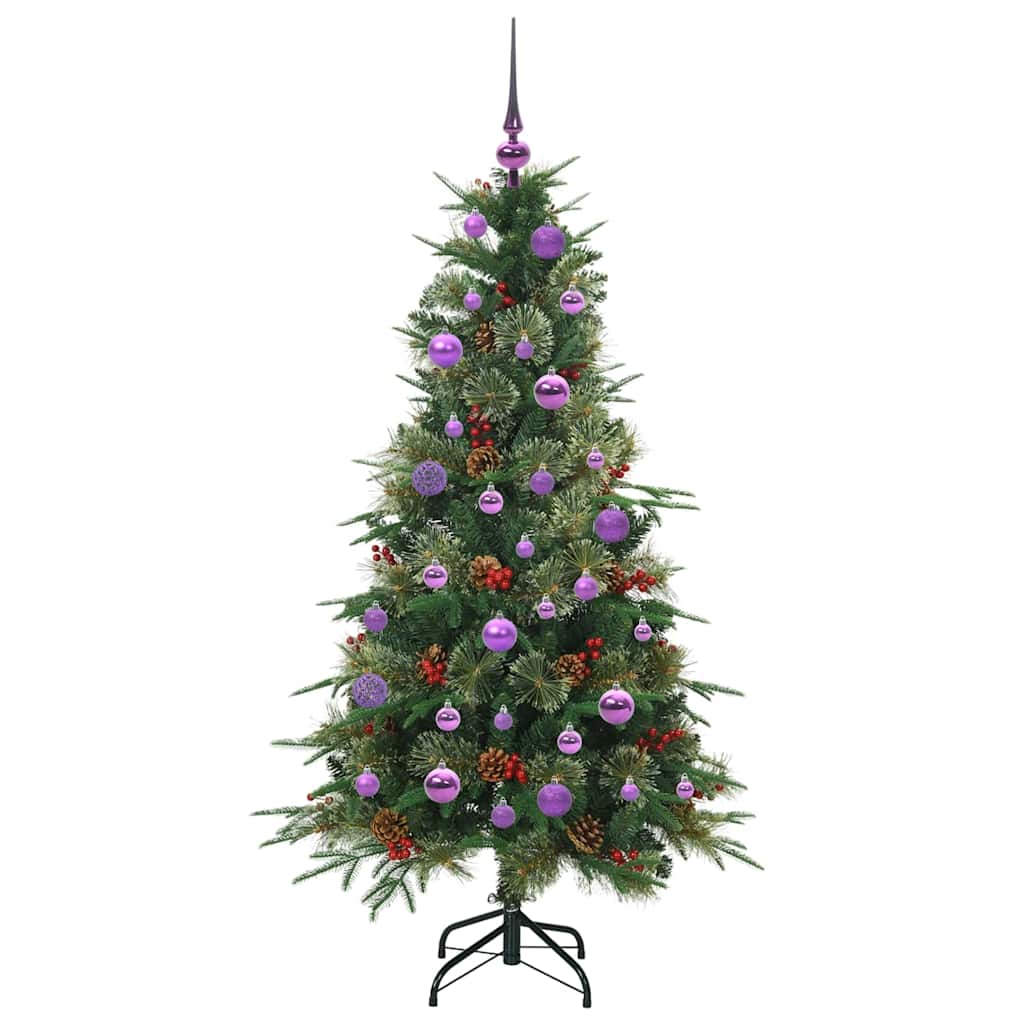 Künstlicher klappbarer Weihnachtsbaum Grün 150 cm PE und PVC