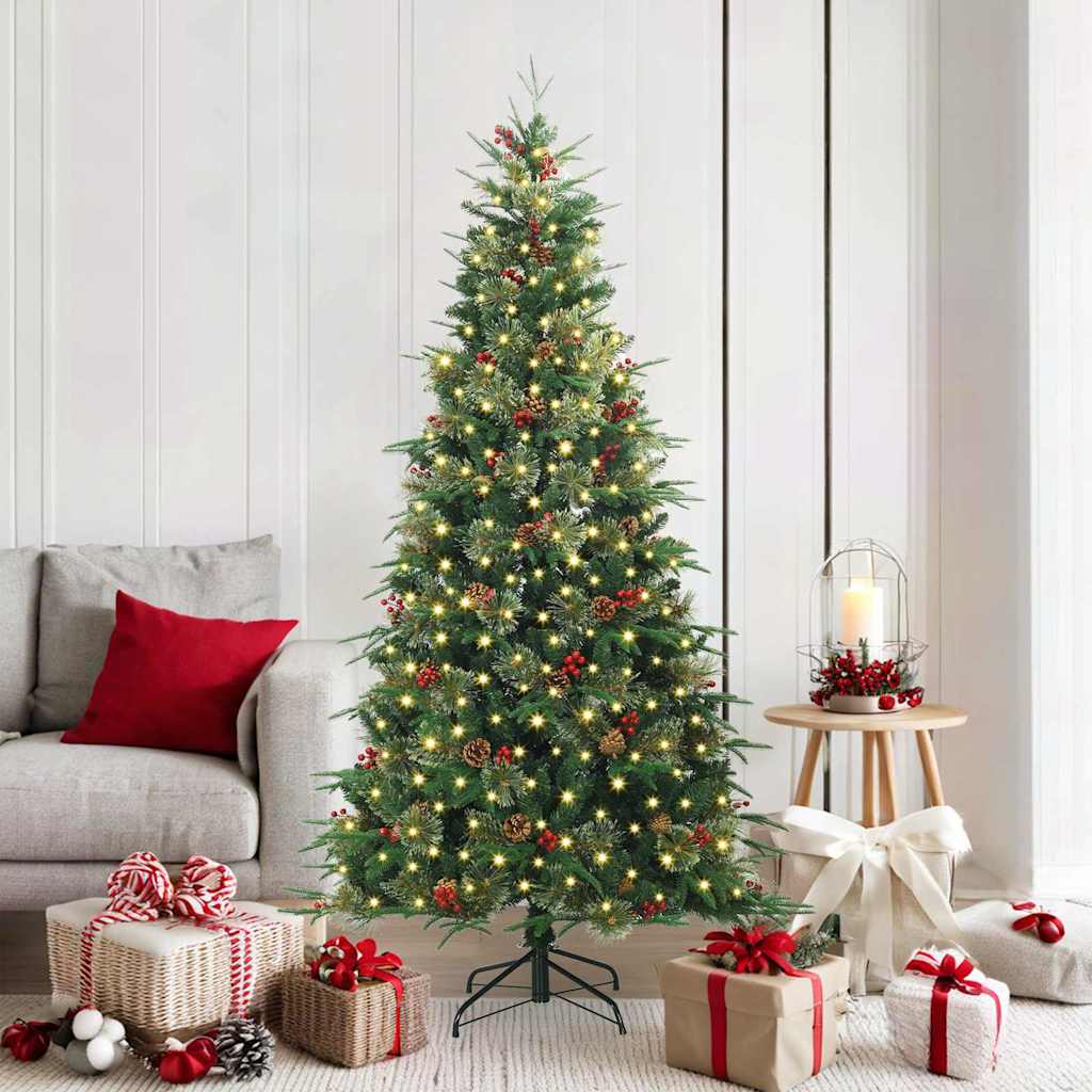 Künstlicher klappbarer Weihnachtsbaum Grün 180 cm PE und PVC