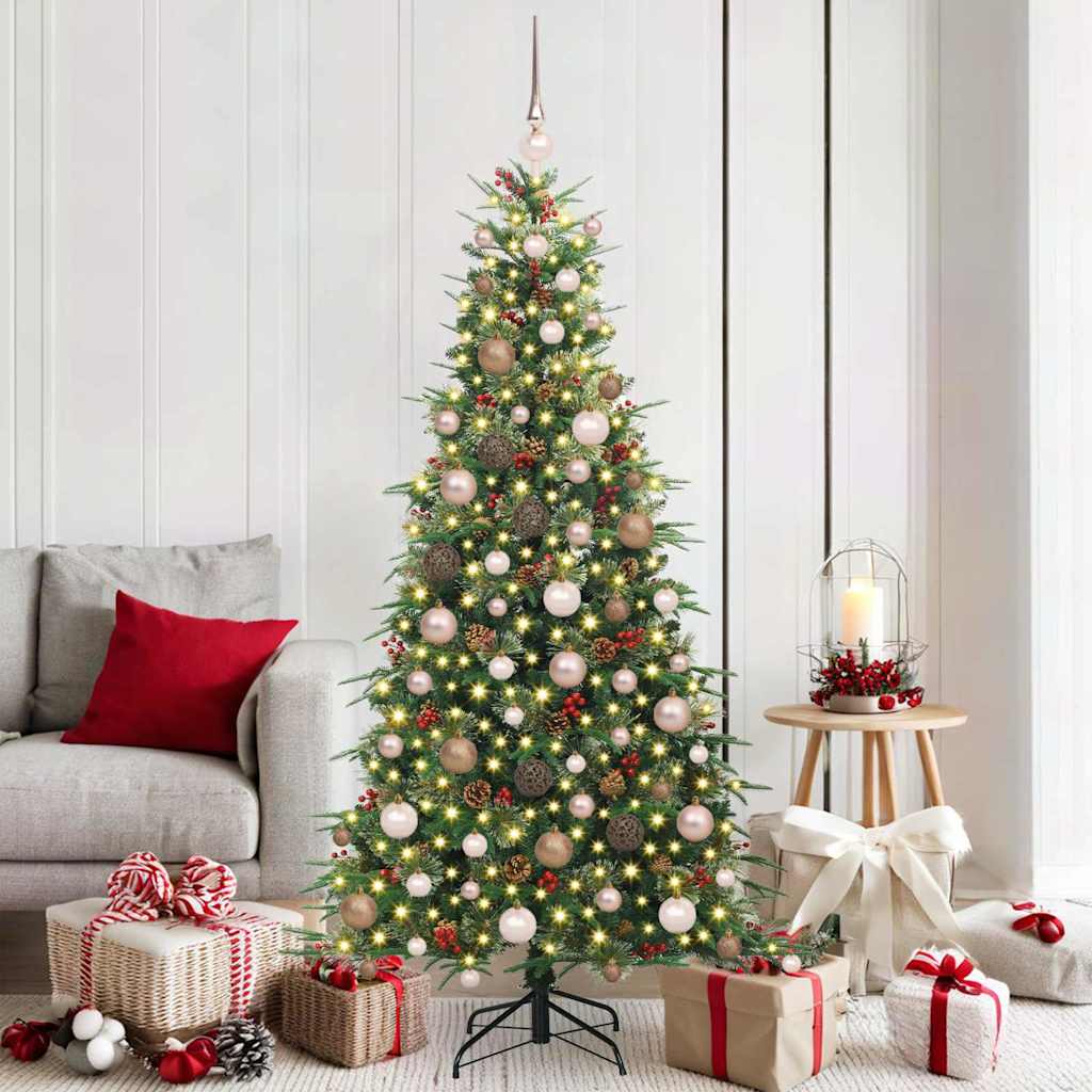 Künstlicher klappbarer Weihnachtsbaum Grün 180 cm PE und PVC