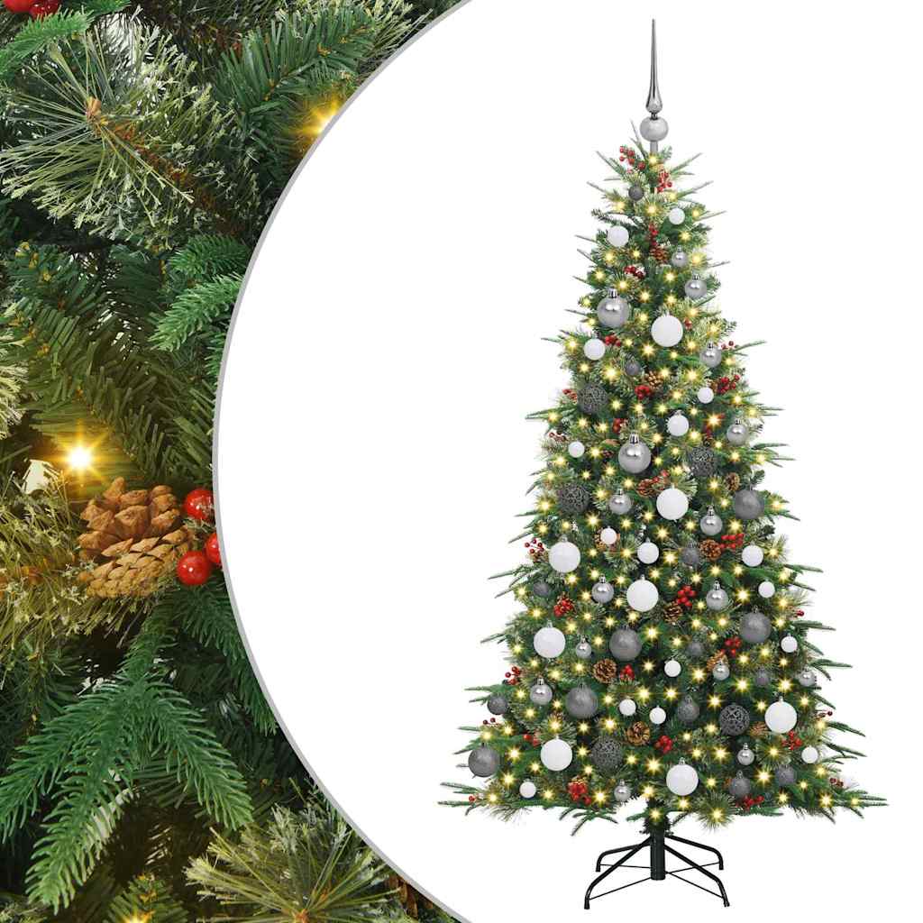 Künstlicher klappbarer Weihnachtsbaum Grün 180 cm PE und PVC