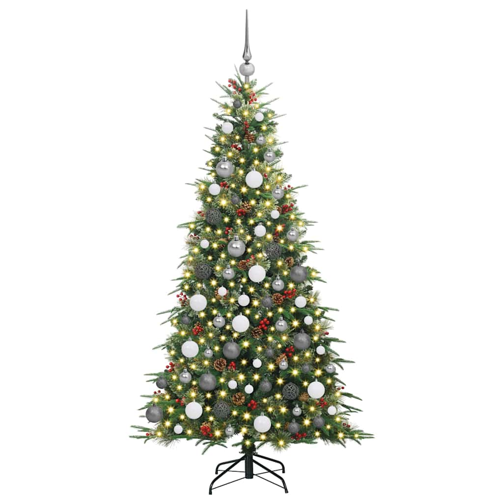Künstlicher klappbarer Weihnachtsbaum Grün 180 cm PE und PVC