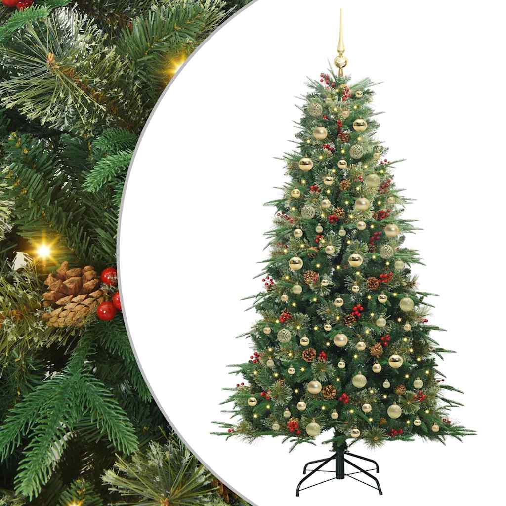 Künstlicher klappbarer Weihnachtsbaum Grün 180 cm PE und PVC