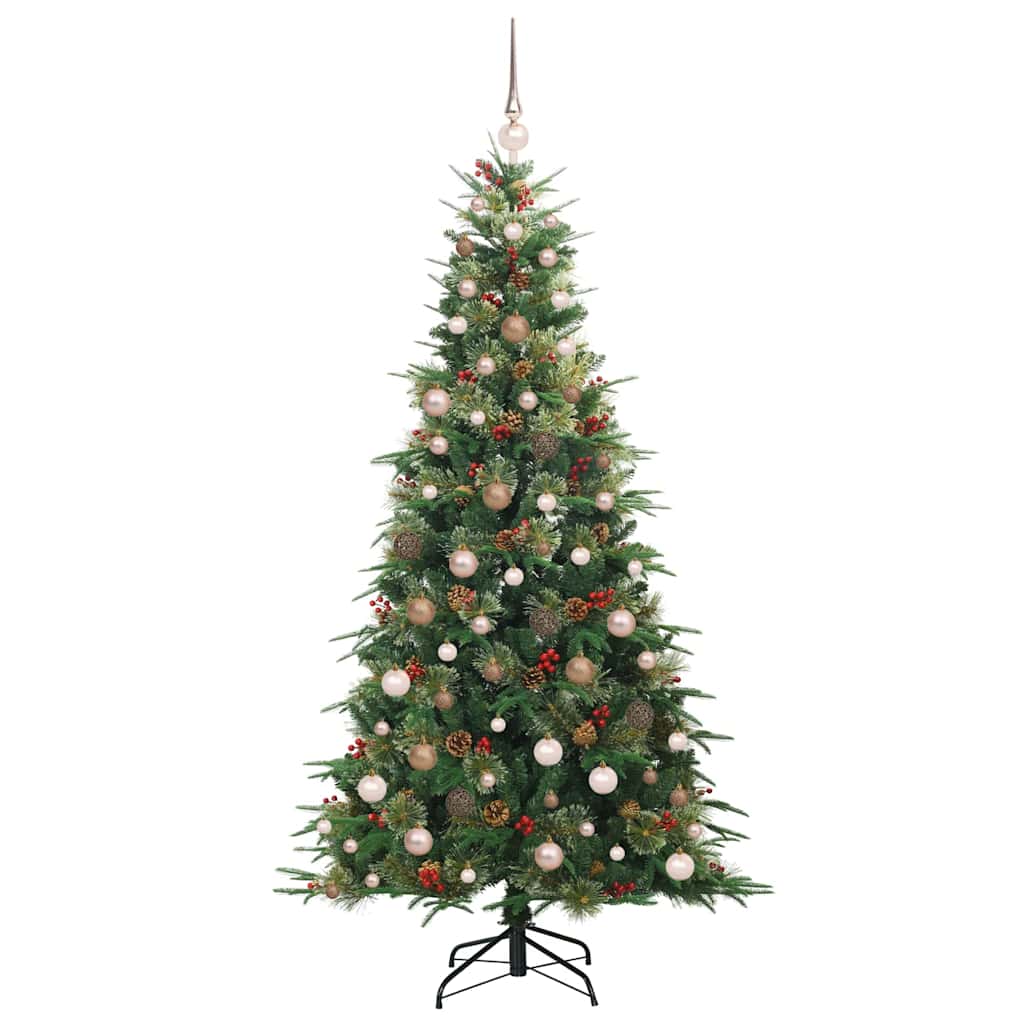 Künstlicher klappbarer Weihnachtsbaum Grün 210 cm PE und PVC