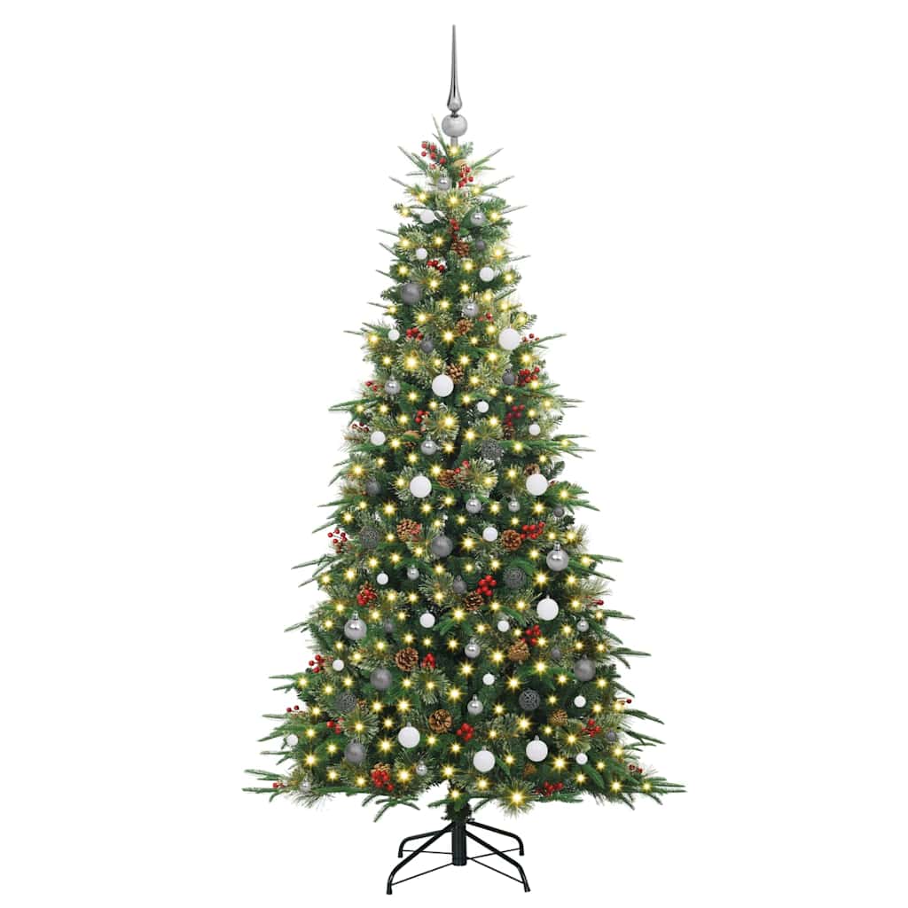Künstlicher klappbarer Weihnachtsbaum Grün 210 cm PE und PVC