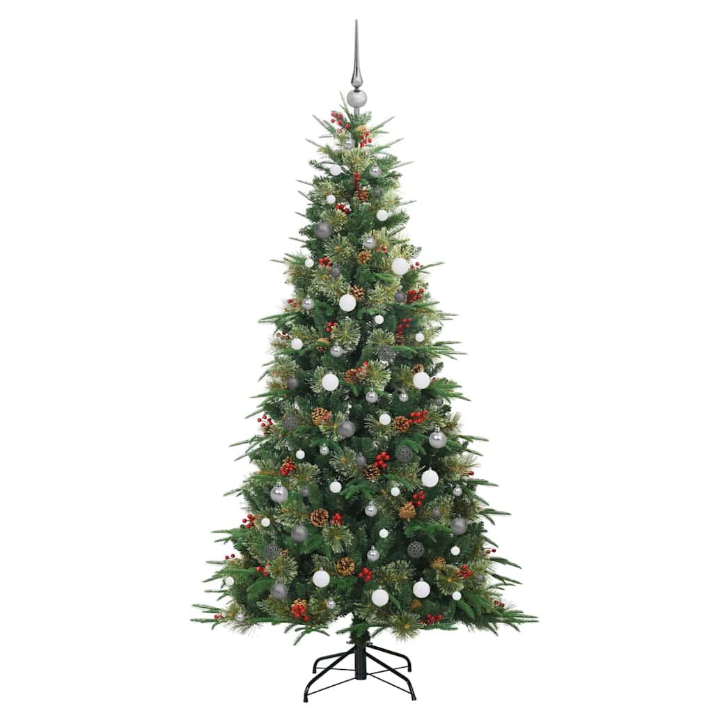 Künstlicher klappbarer Weihnachtsbaum Grün 210 cm PE und PVC