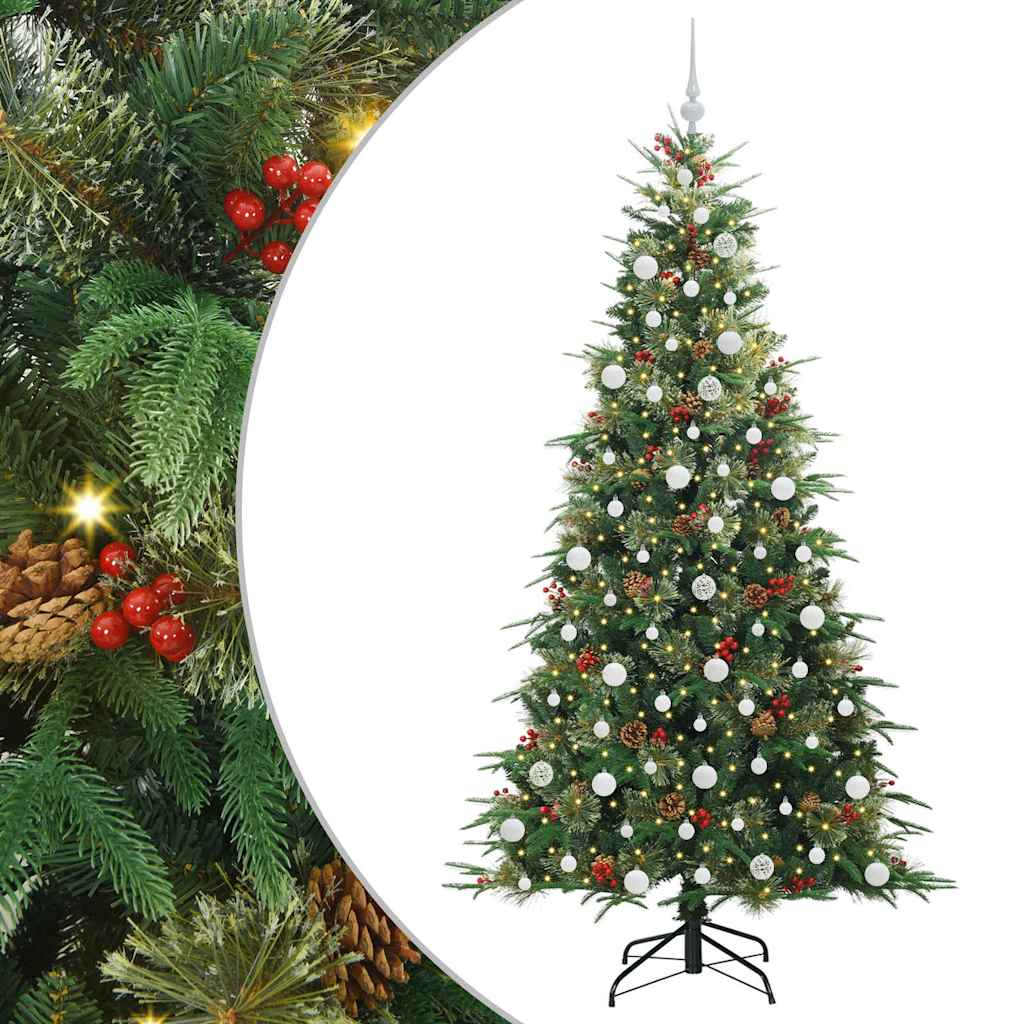 Künstlicher klappbarer Weihnachtsbaum Grün 210 cm PE und PVC