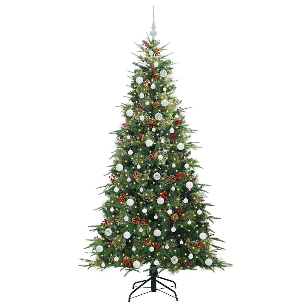 Künstlicher klappbarer Weihnachtsbaum Grün 210 cm PE und PVC
