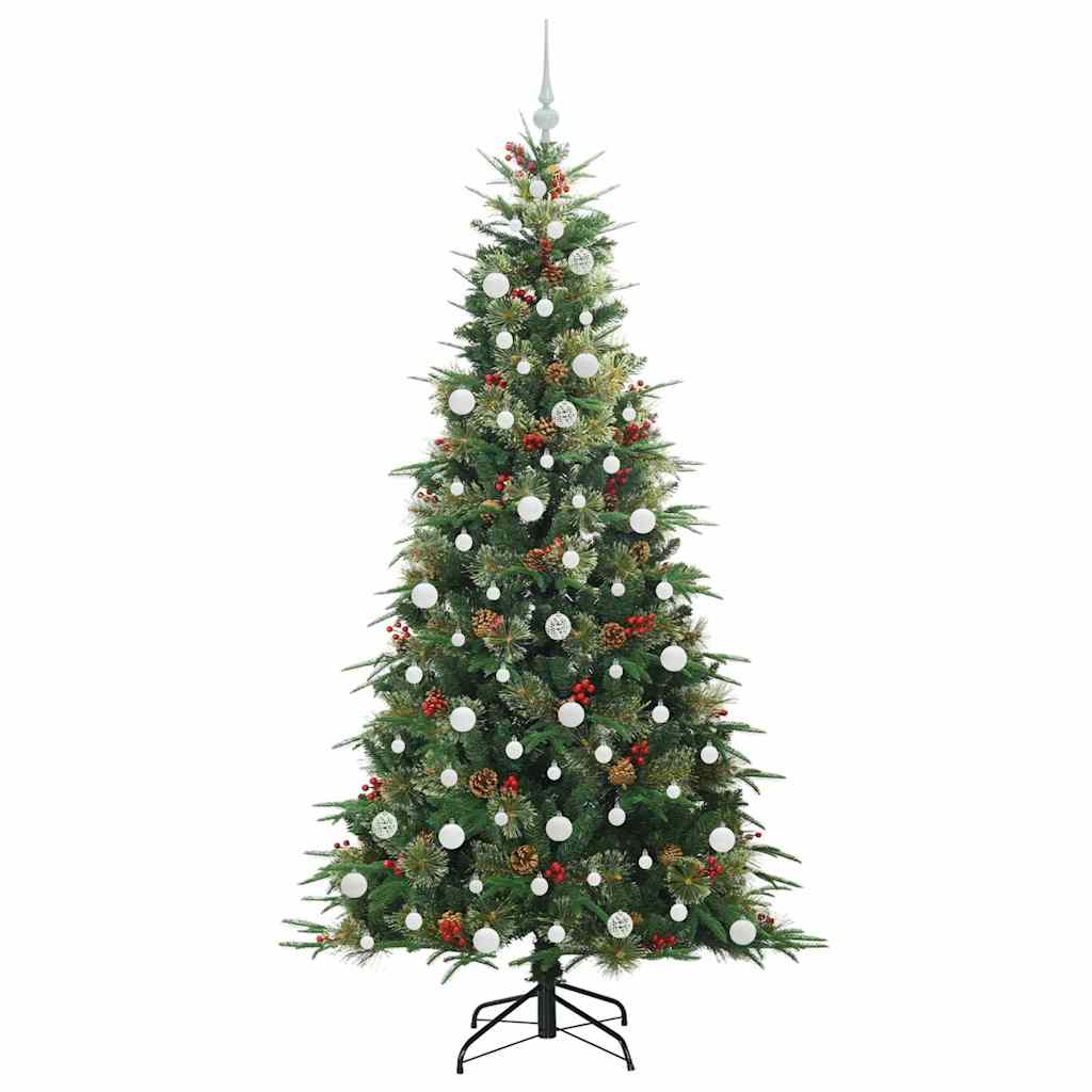 Künstlicher klappbarer Weihnachtsbaum Grün 210 cm PE und PVC