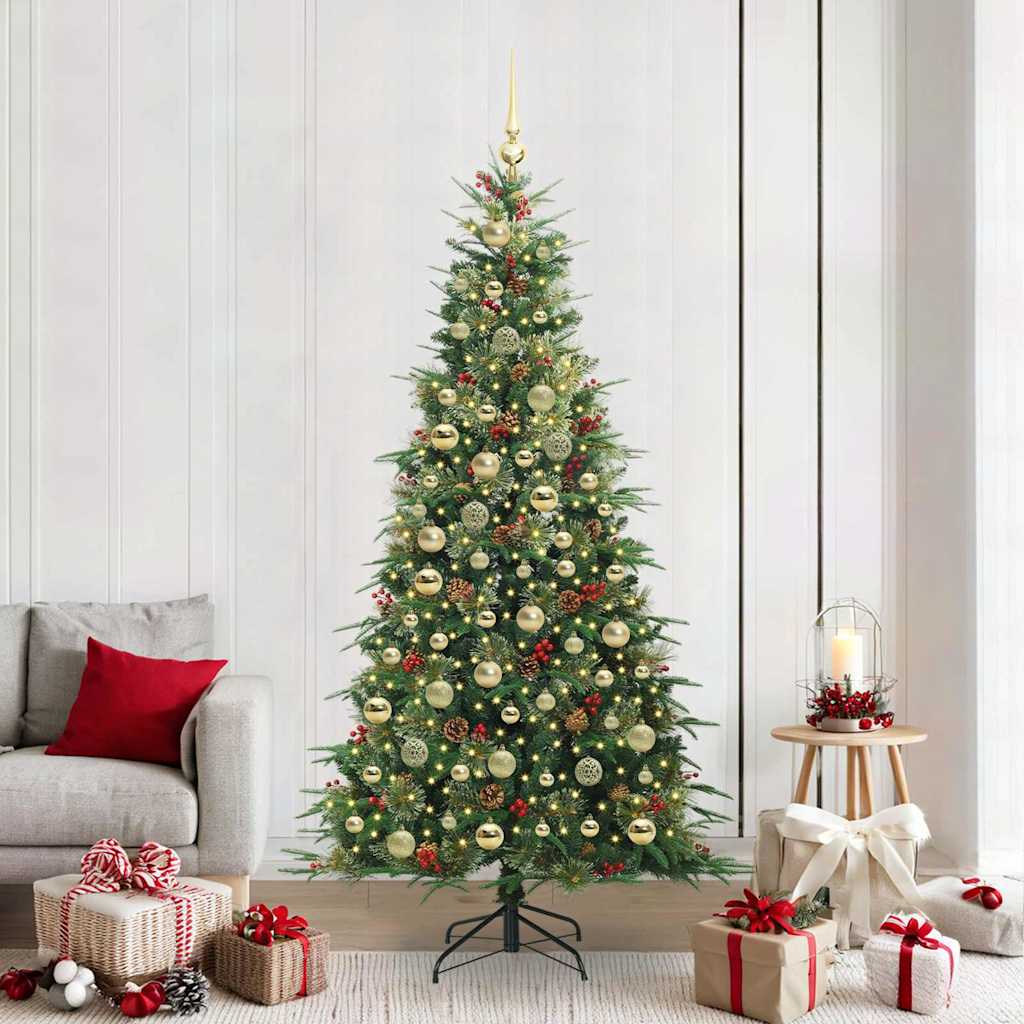 Künstlicher klappbarer Weihnachtsbaum Grün 210 cm PE und PVC