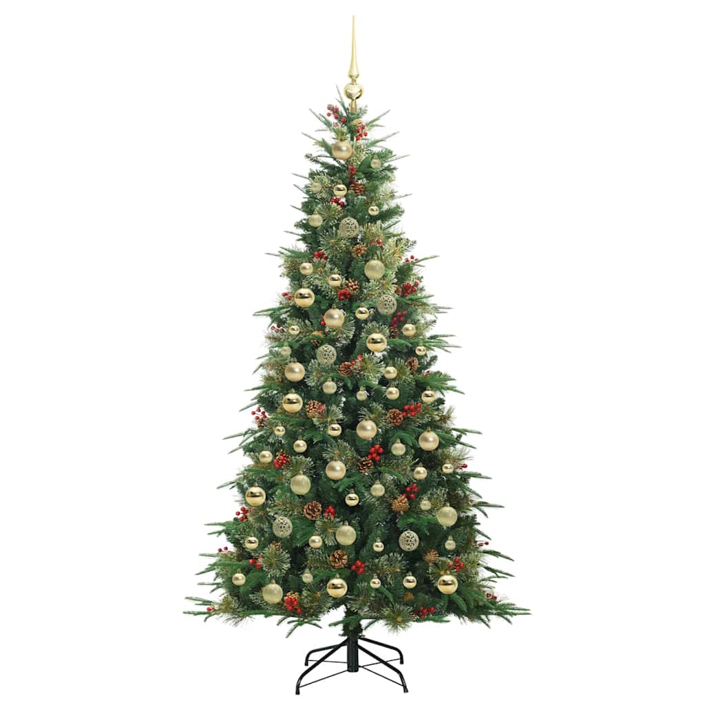 Künstlicher klappbarer Weihnachtsbaum Grün 210 cm PE und PVC