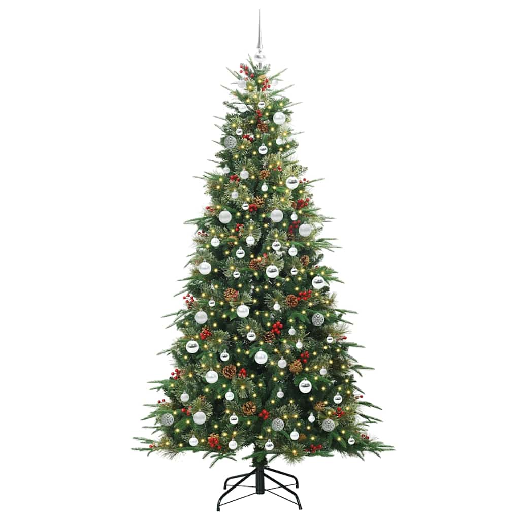 Künstlicher klappbarer Weihnachtsbaum Grün 210 cm PE und PVC