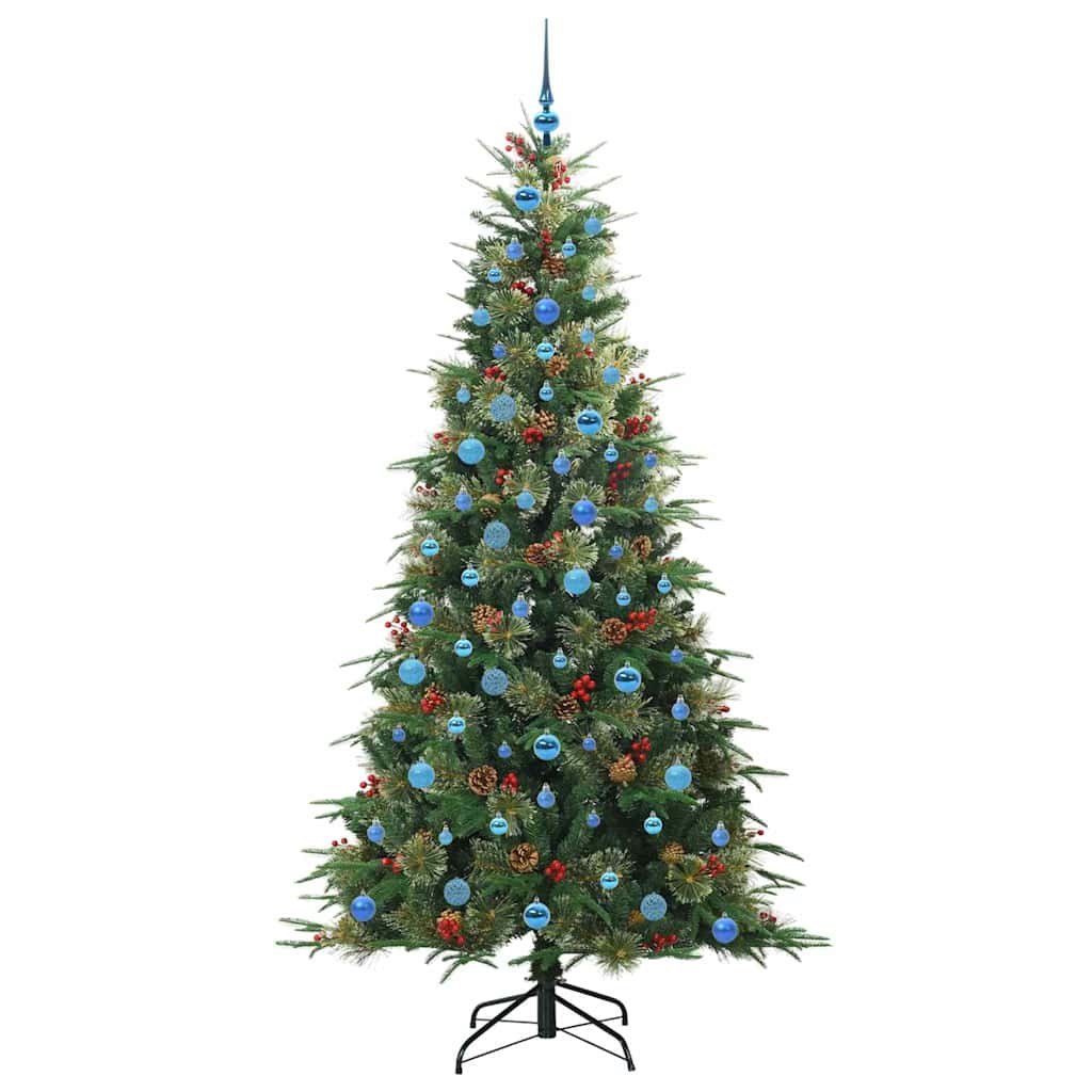 Künstlicher klappbarer Weihnachtsbaum Grün 210 cm PE und PVC