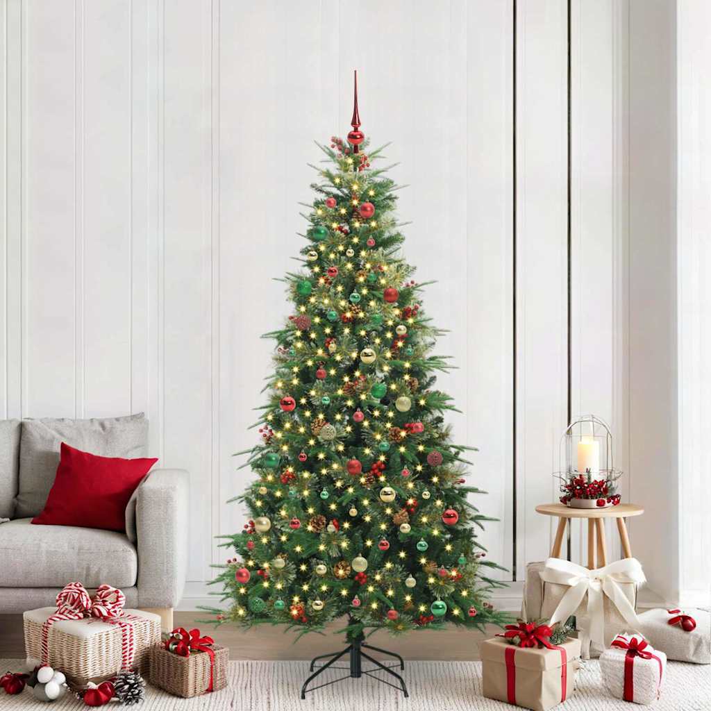 Künstlicher klappbarer Weihnachtsbaum Grün 210 cm PE und PVC