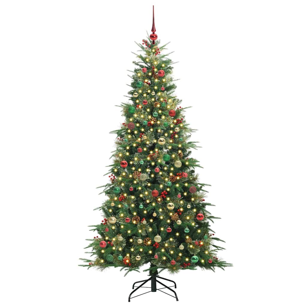 Künstlicher klappbarer Weihnachtsbaum Grün 210 cm PE und PVC