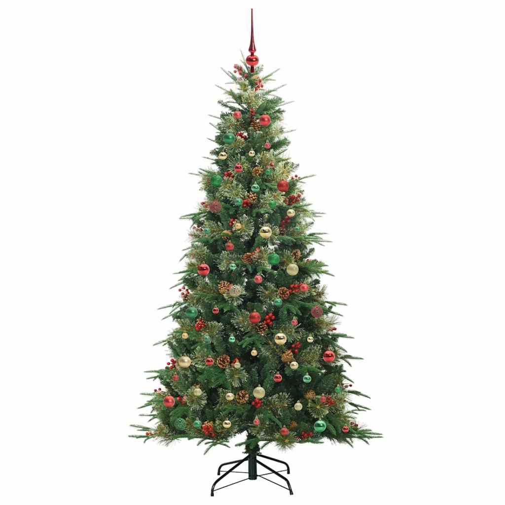 Künstlicher klappbarer Weihnachtsbaum Grün 210 cm PE und PVC