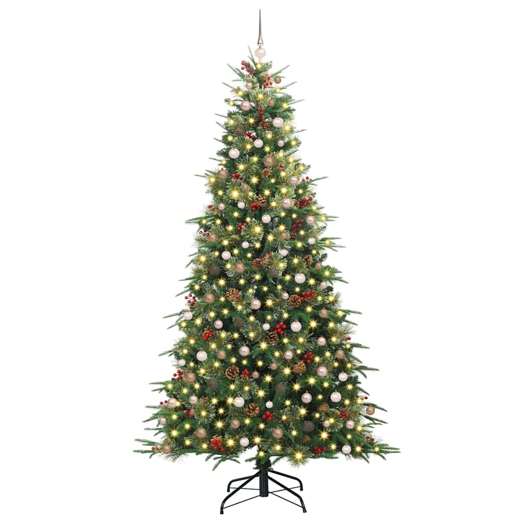 Künstlicher klappbarer Weihnachtsbaum Grün 240 cm PE und PVC