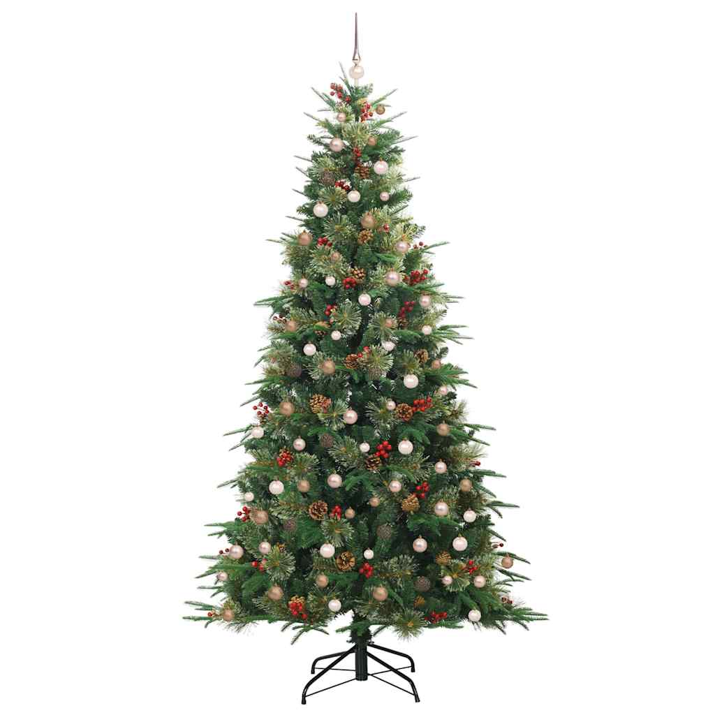 Künstlicher klappbarer Weihnachtsbaum Grün 240 cm PE und PVC