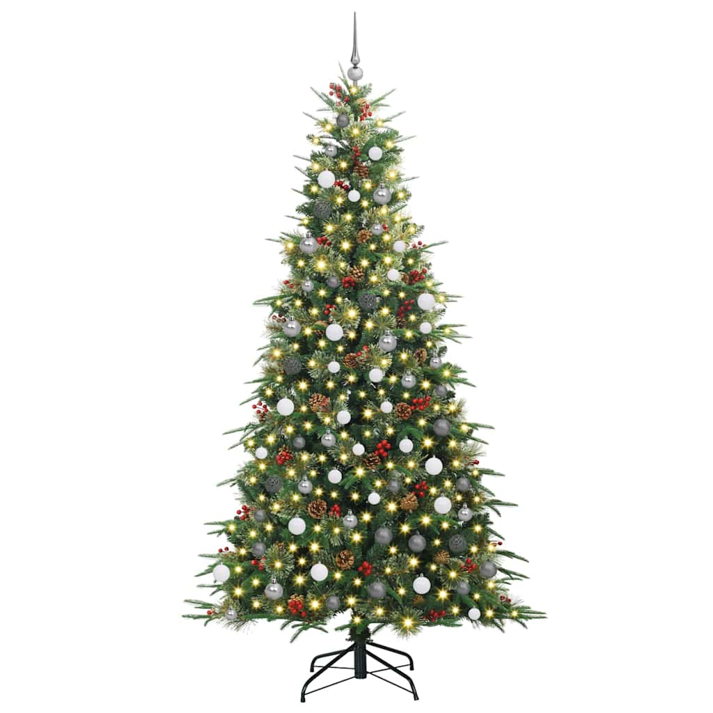 Künstlicher klappbarer Weihnachtsbaum Grün 240 cm PE und PVC