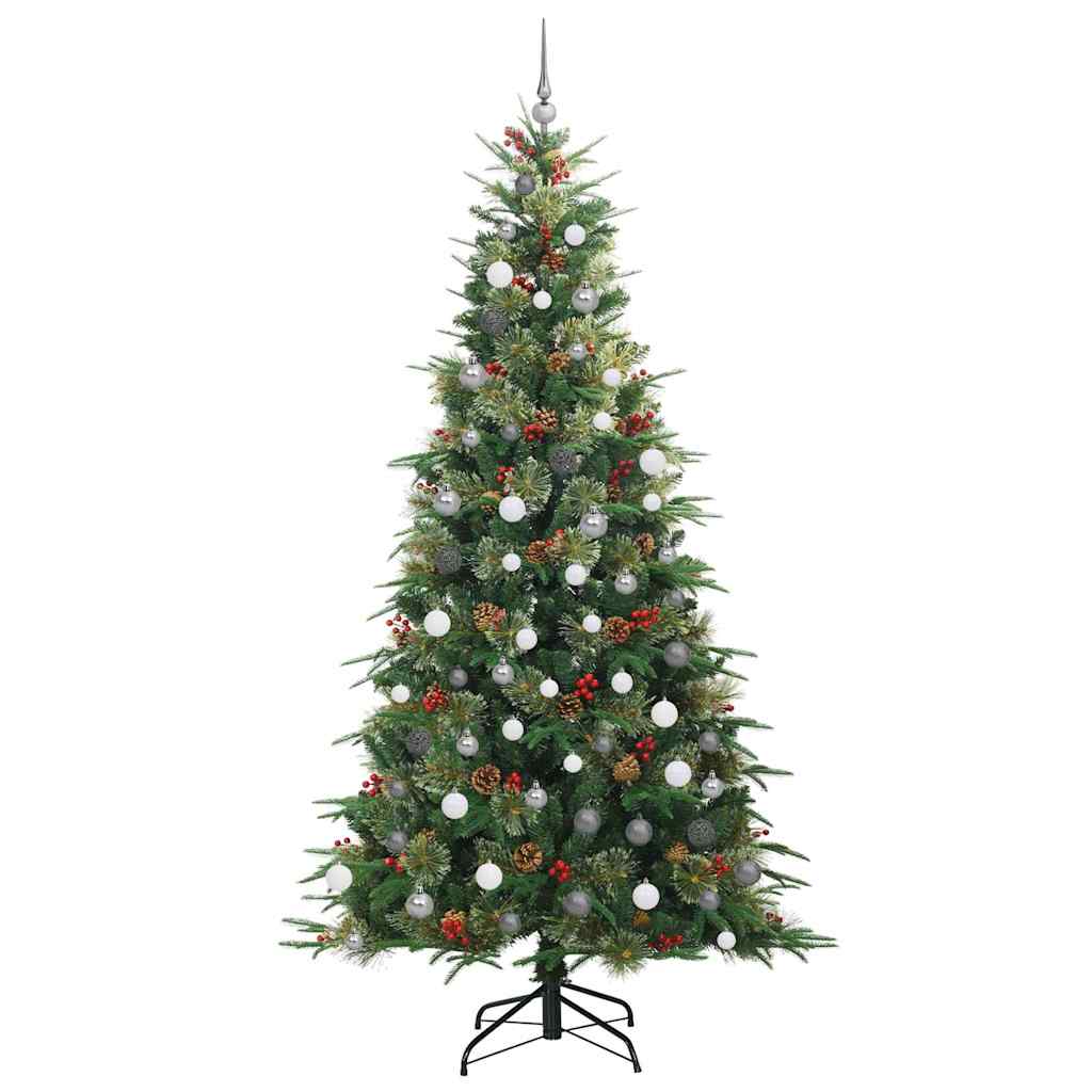Künstlicher klappbarer Weihnachtsbaum Grün 240 cm PE und PVC
