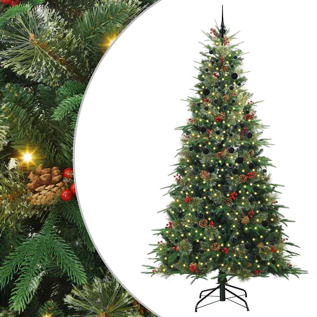 Künstlicher klappbarer Weihnachtsbaum Grün 240 cm PE und PVC