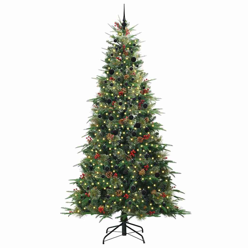 Künstlicher klappbarer Weihnachtsbaum Grün 240 cm PE und PVC