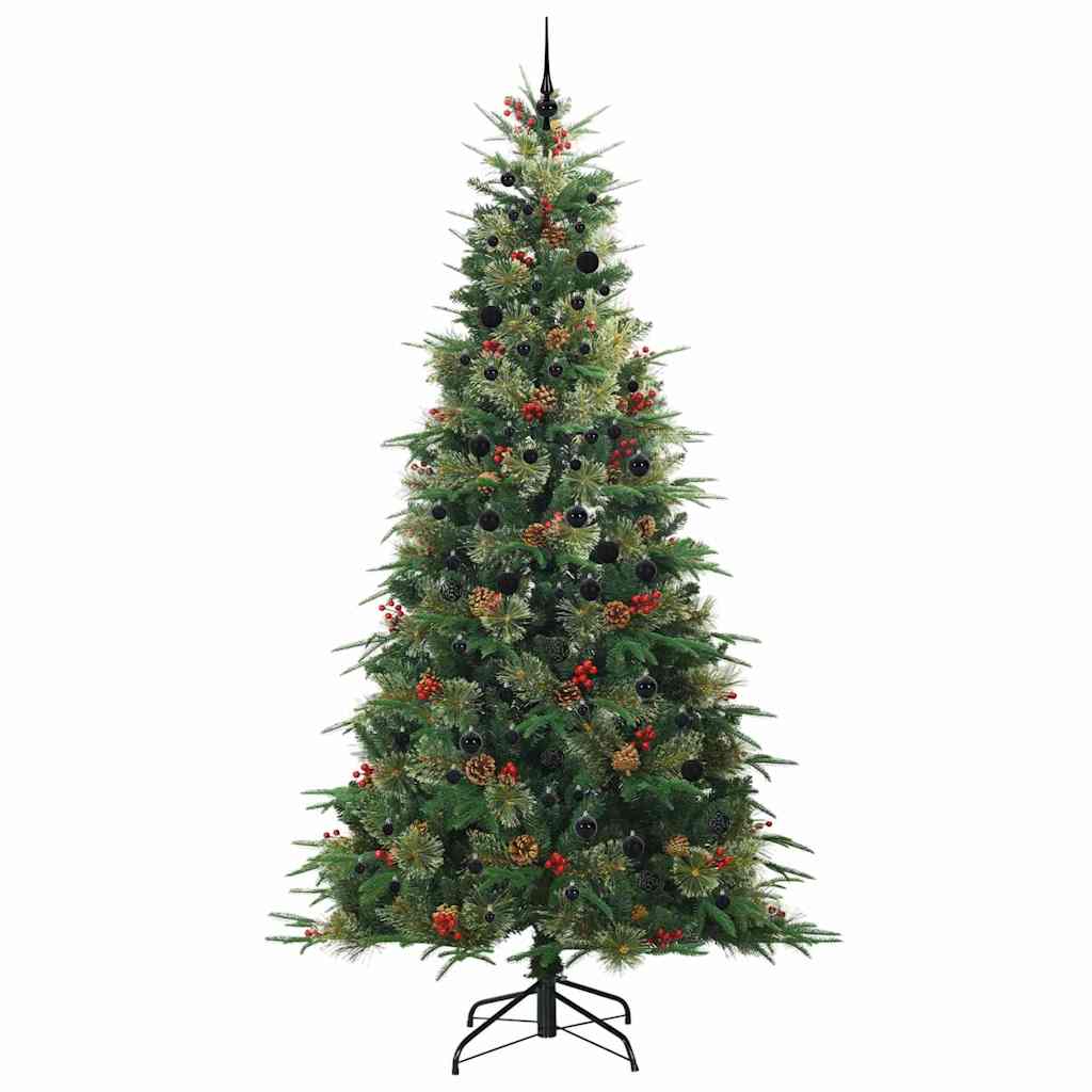 Künstlicher klappbarer Weihnachtsbaum Grün 240 cm PE und PVC
