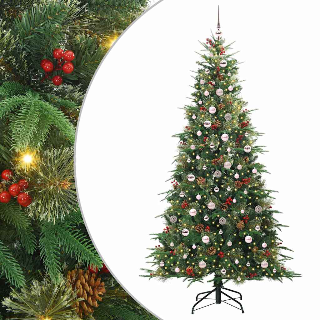 Künstlicher klappbarer Weihnachtsbaum Grün 240 cm PE und PVC