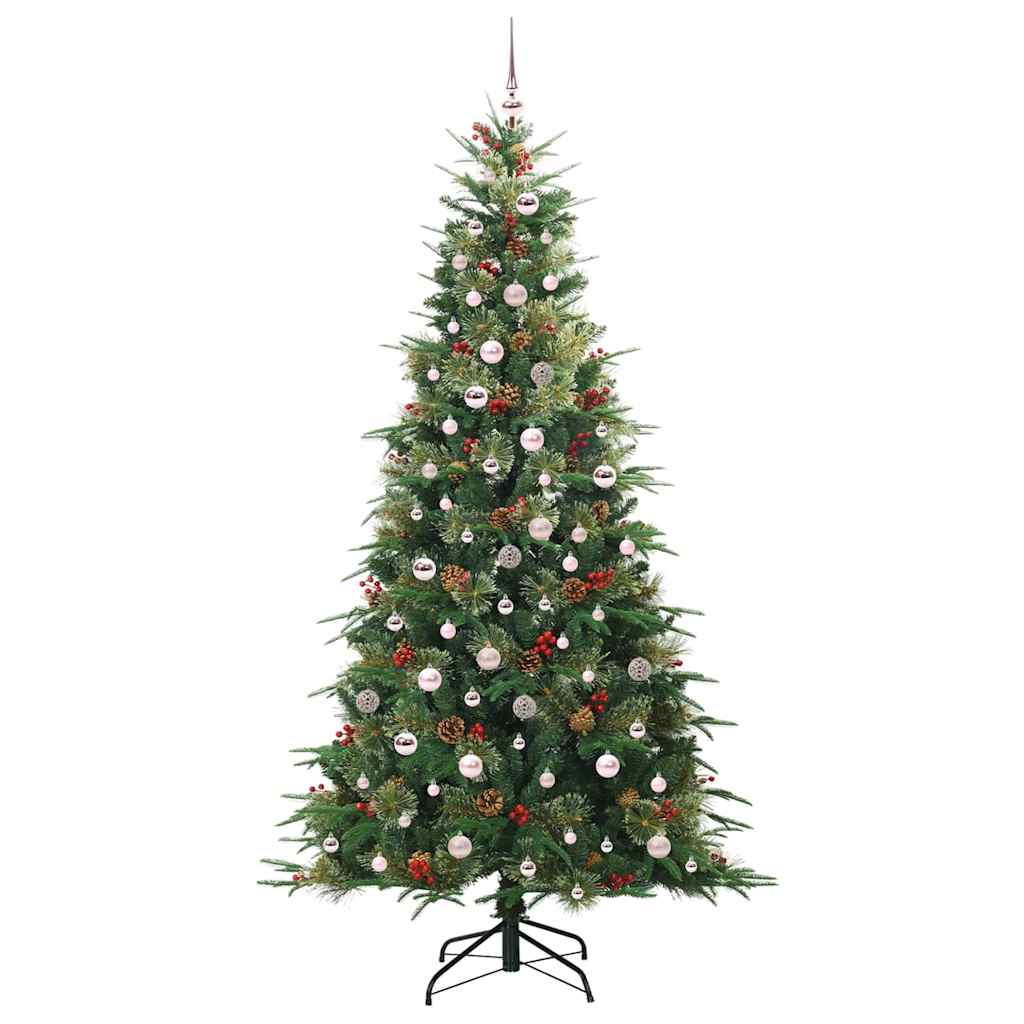 Künstlicher klappbarer Weihnachtsbaum Grün 240 cm PE und PVC