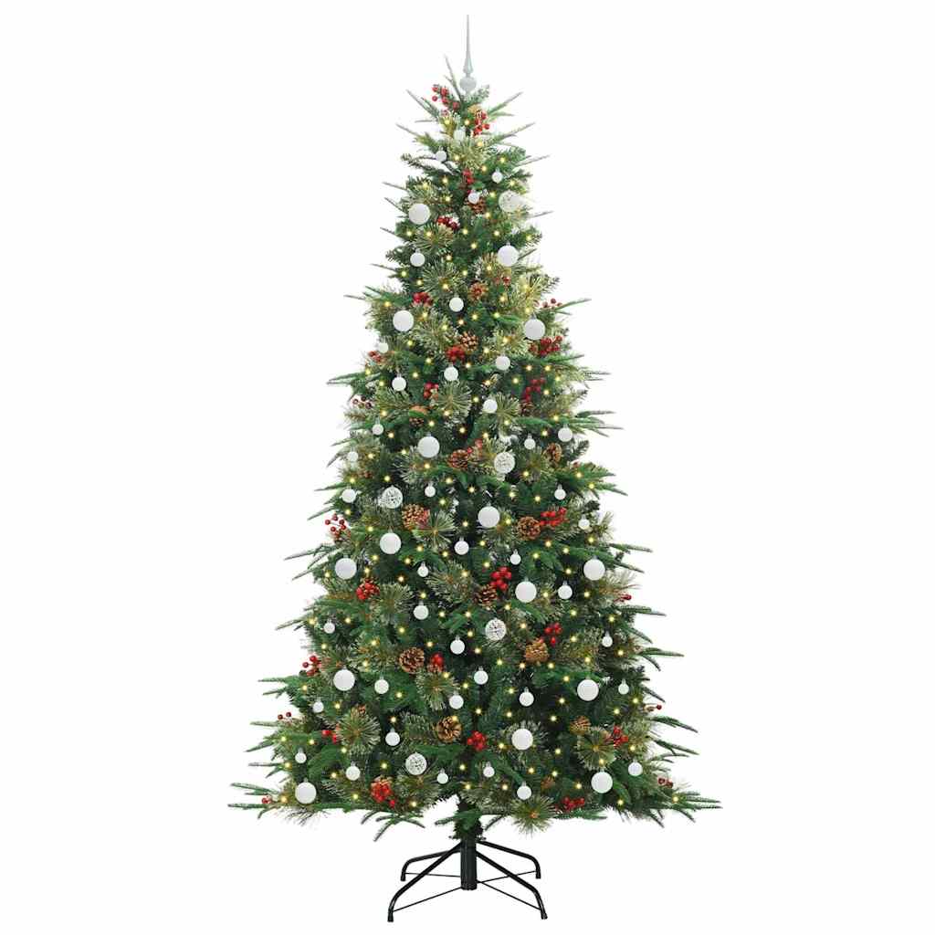 Künstlicher klappbarer Weihnachtsbaum Grün 240 cm PE und PVC