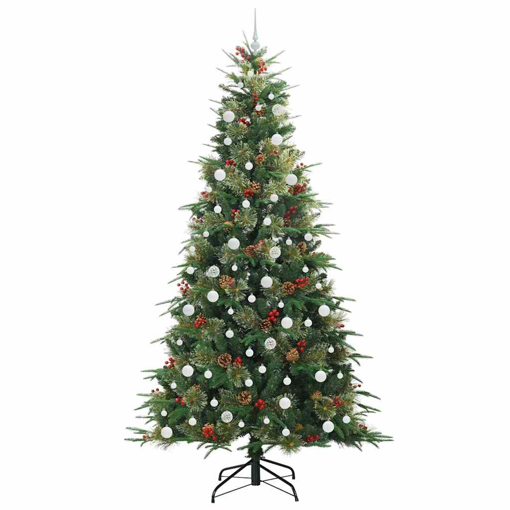 Künstlicher klappbarer Weihnachtsbaum Grün 240 cm PE und PVC