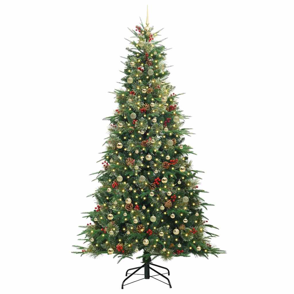 Künstlicher klappbarer Weihnachtsbaum Grün 240 cm PE und PVC