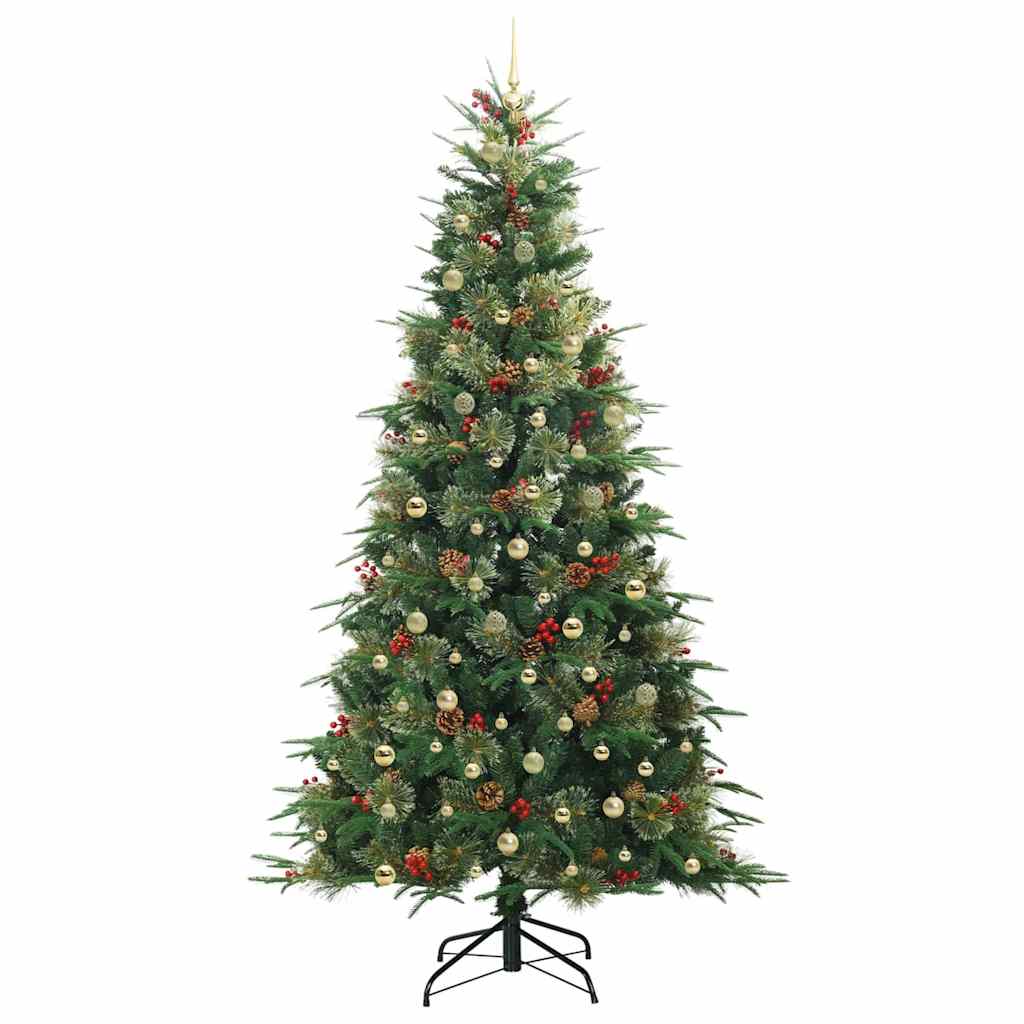 Künstlicher klappbarer Weihnachtsbaum Grün 240 cm PE und PVC