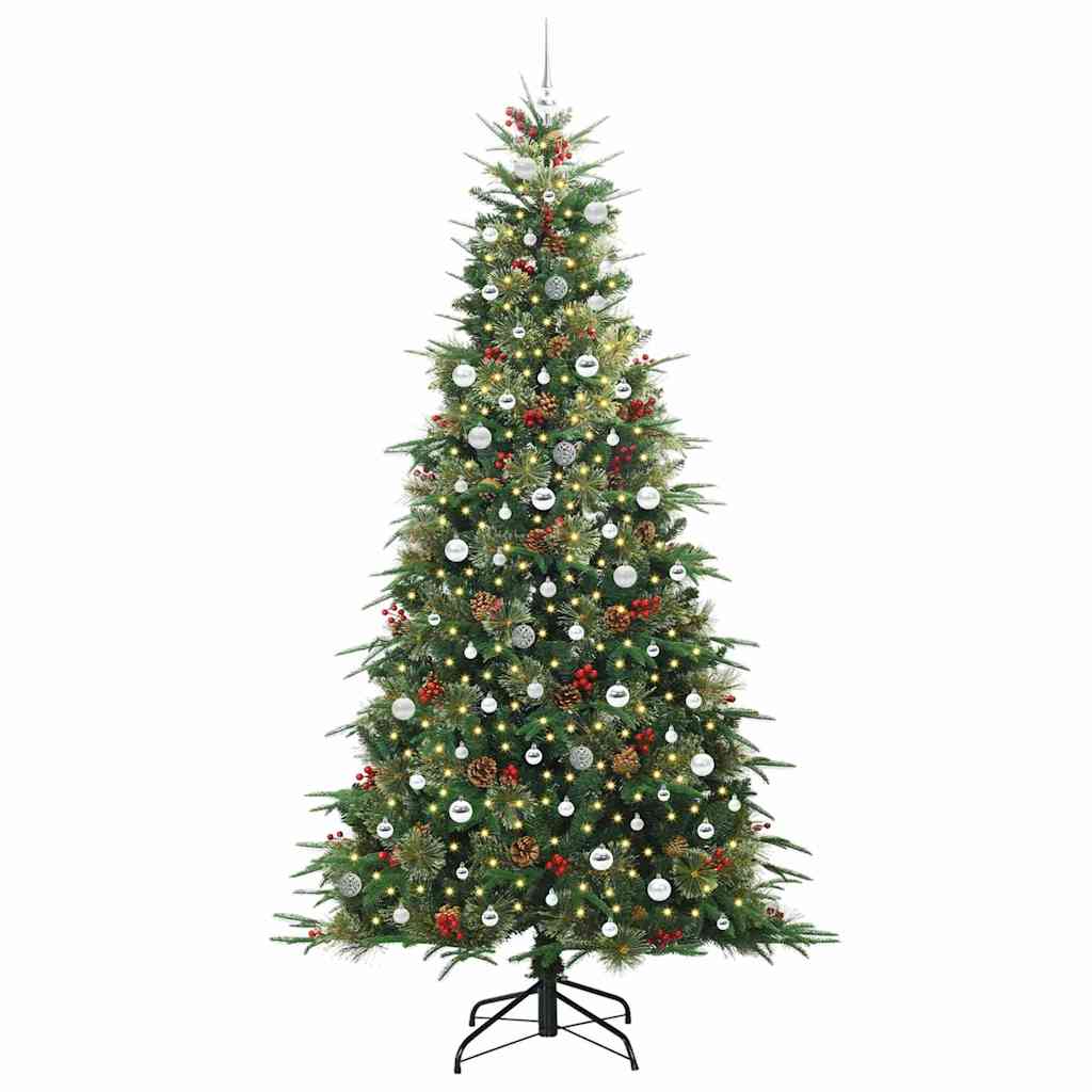 Künstlicher klappbarer Weihnachtsbaum Grün 240 cm PE und PVC
