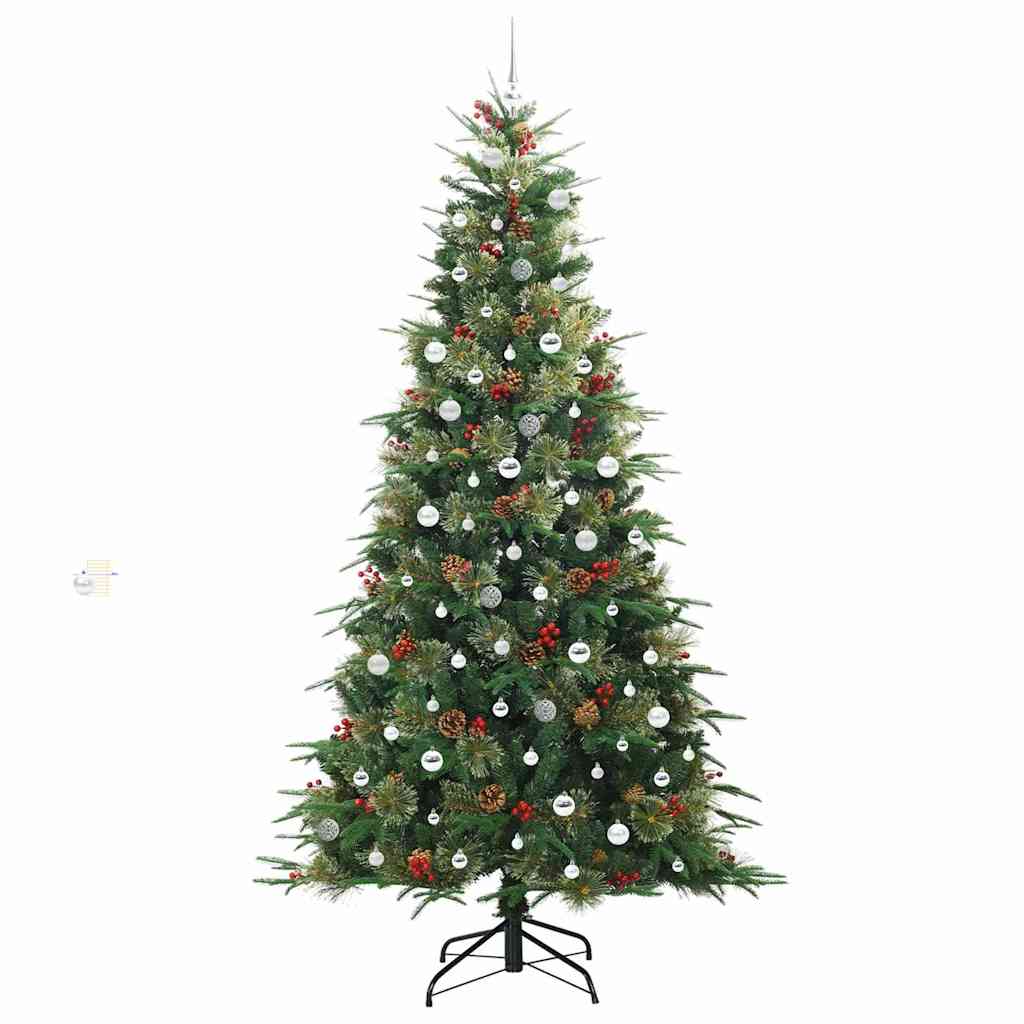 Künstlicher klappbarer Weihnachtsbaum Grün 240 cm PE und PVC
