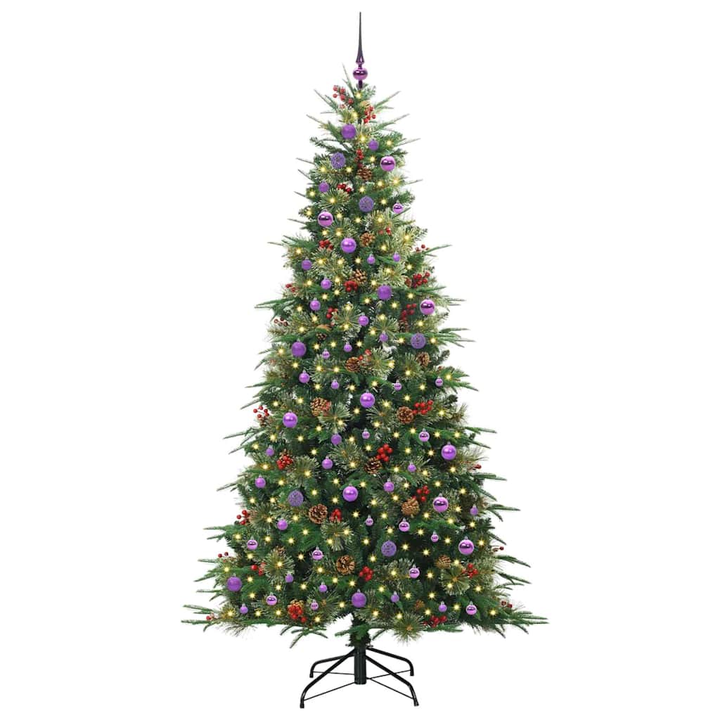 Künstlicher klappbarer Weihnachtsbaum Grün 240 cm PE und PVC