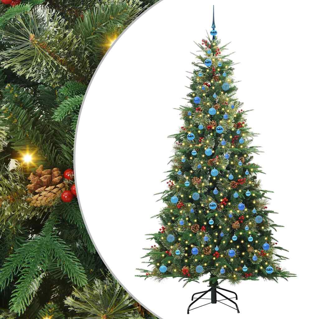 Künstlicher klappbarer Weihnachtsbaum Grün 240 cm PE und PVC