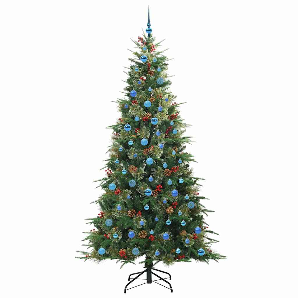 Künstlicher klappbarer Weihnachtsbaum Grün 240 cm PE und PVC